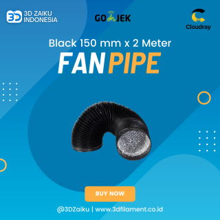 ZKLabs CO2 Laser Exhaust Pipe Black 150 mm x 2 Meter